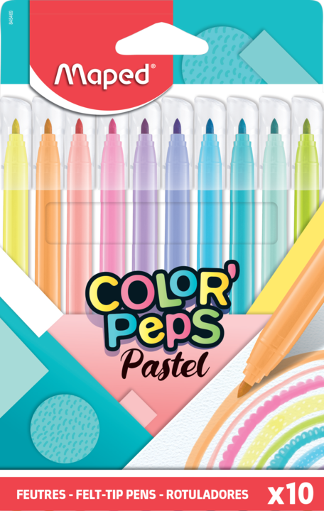 MAPED PASTEL Felt Pens 10's