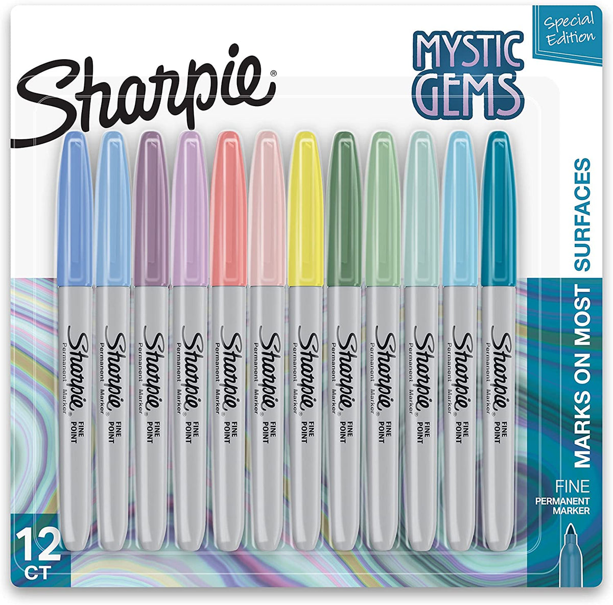 SHARPIE F PMARKER MYSTIC GEMS ASSORTED PASTEL 12