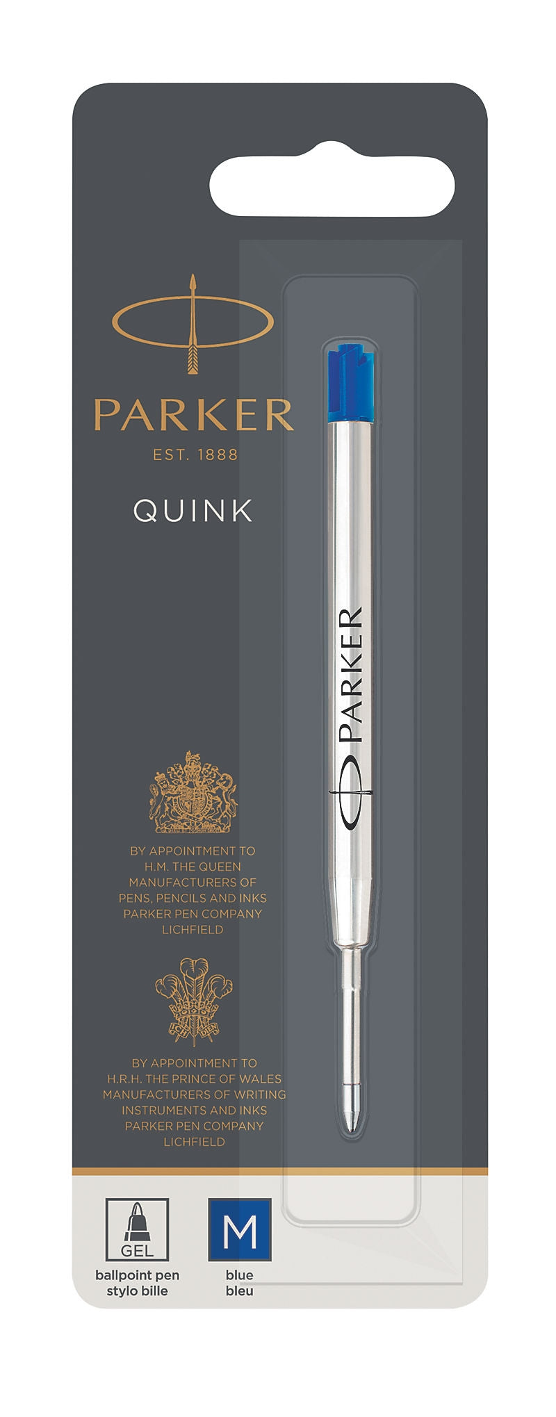 PARKER Quinkflow Ballpoint Pen Gel Refill - Blue