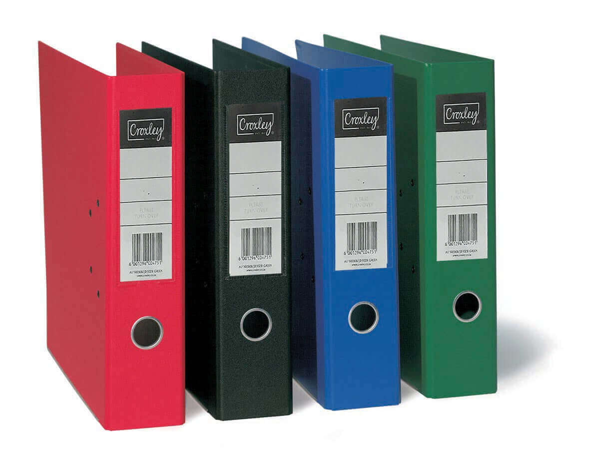 CROXLEY JD1029 Polypropylene Lever Arch Rado File - A4 - 65mm each Box of 20