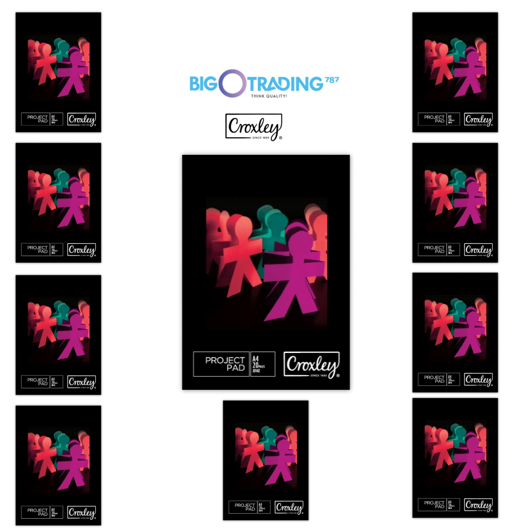 CROXLEY JD142 20 Sheets A4 160GSM Board Assorted Bright Colours - Set of 10