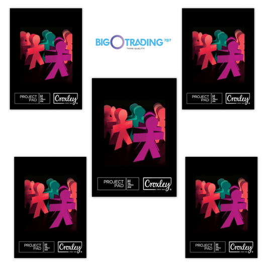 CROXLEY JD142 20 Sheets A4 160GSM Board Assorted Bright Colours - Set of 5