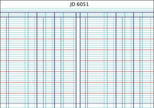 CROXLEY JD6051 Analysis Series 6 A4 144 Page 5 Column on 1 Page Cash Each