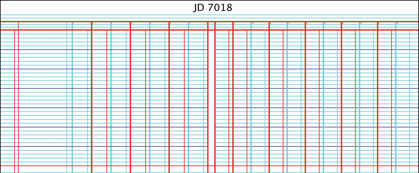 CROXLEY JD7018 Analysis Series 7 Oblong 144 Page 18 Column on 2 Page Cash Each