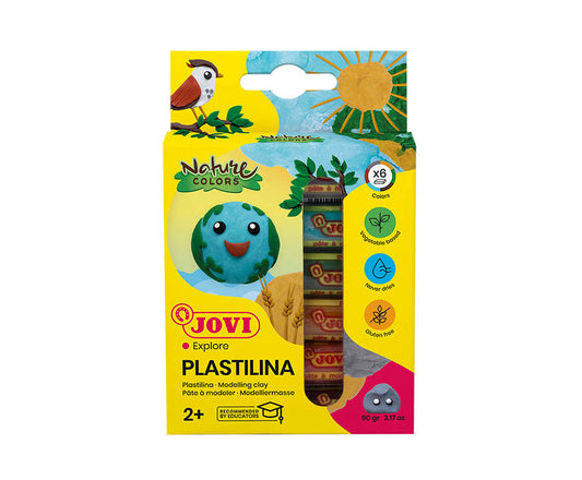 JOVI Plastilina Modelling Clay 6x15g - Nature Colours