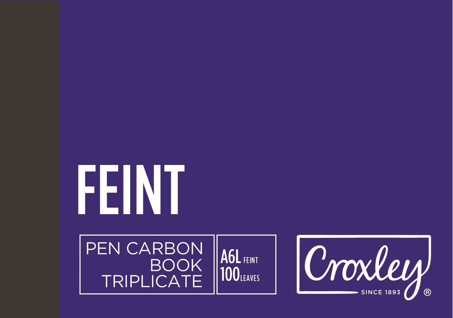 CROXLEY JD16T Pen Carbon Plain Triplcate A6 Landscape 100 Page Pack of 10