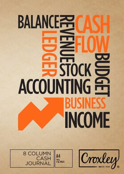 CROXLEY JD165 72 Page - 8 Cash Column Cash Journal Pack of 10