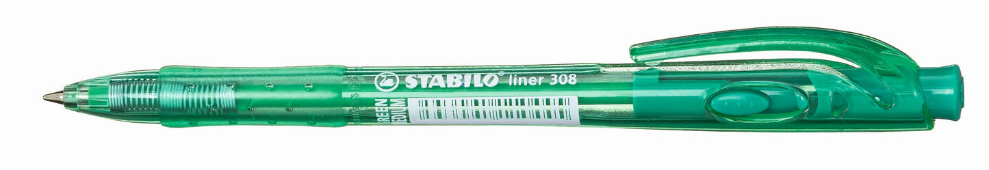 STABILO Liner Click BallPoint Pen  Medium Green Each