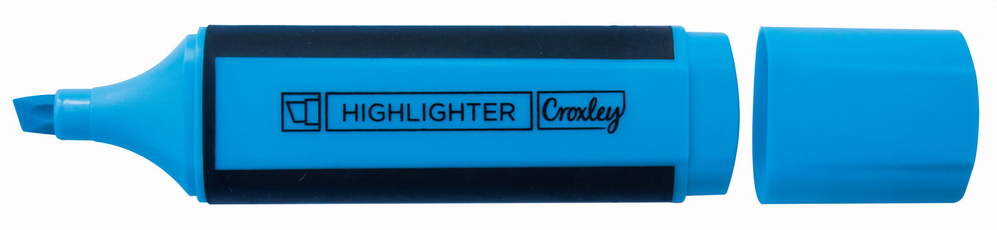 CROXLEY CREATE Blue Highlighter Carded Each
