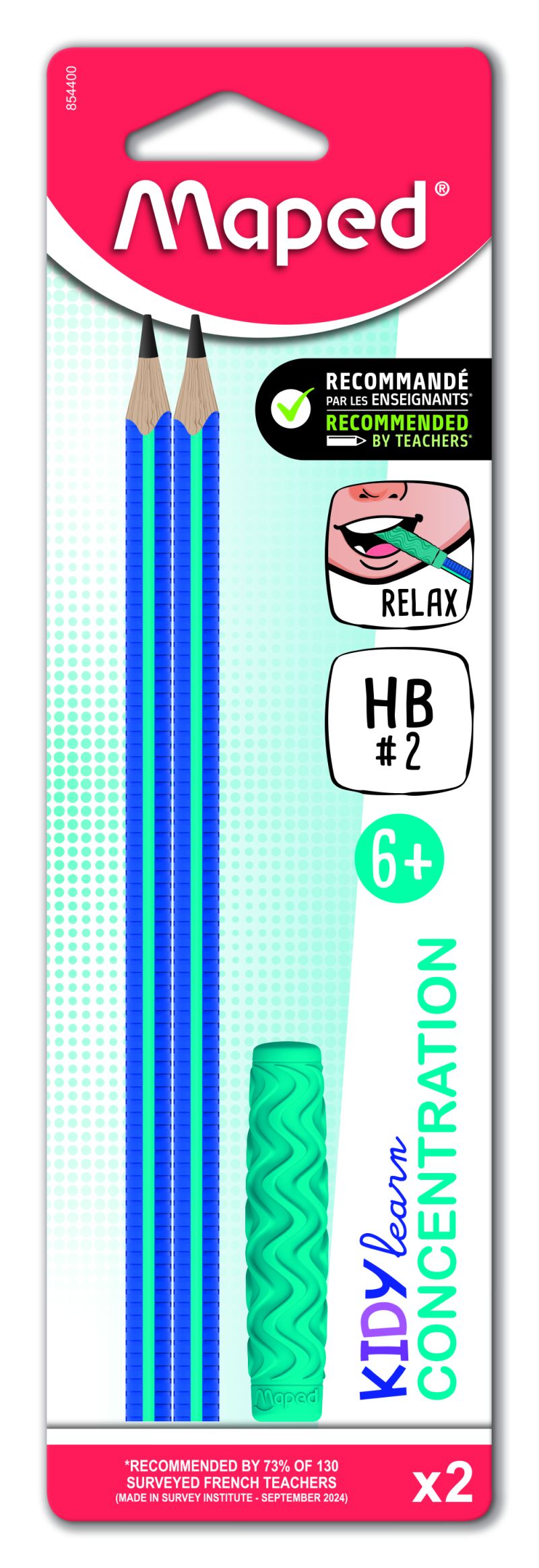 MAPED Graphite KidyLearn Focus HB 2's PLUS Chewable Topper