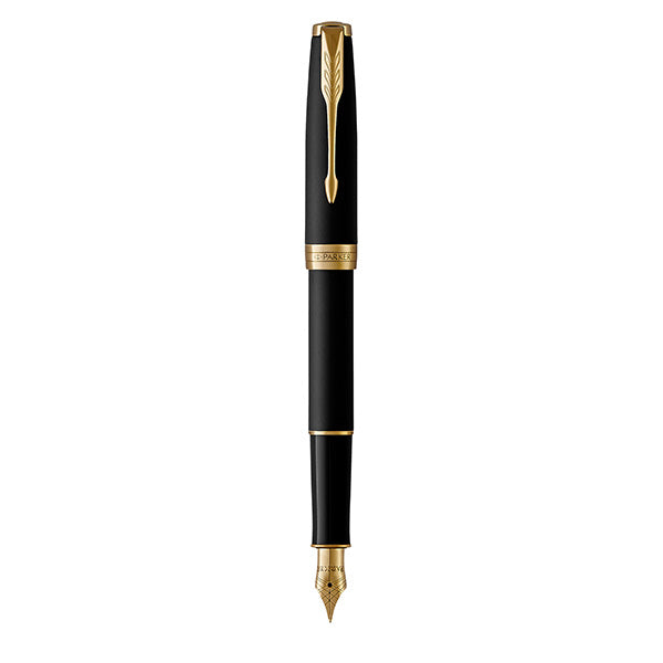 PARKER Sonnet Fountain Pen - Matte Black Gold Trim