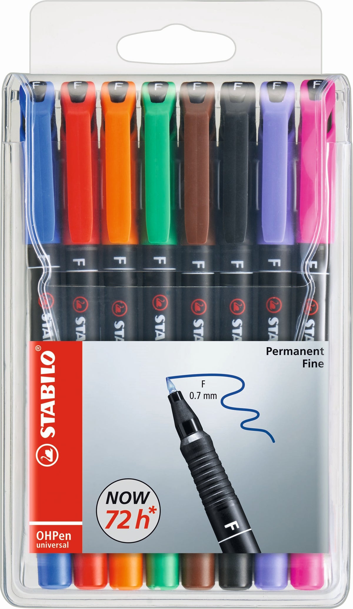 ?STABILO OHPen Permanent Fine Assorted Wallet 8's