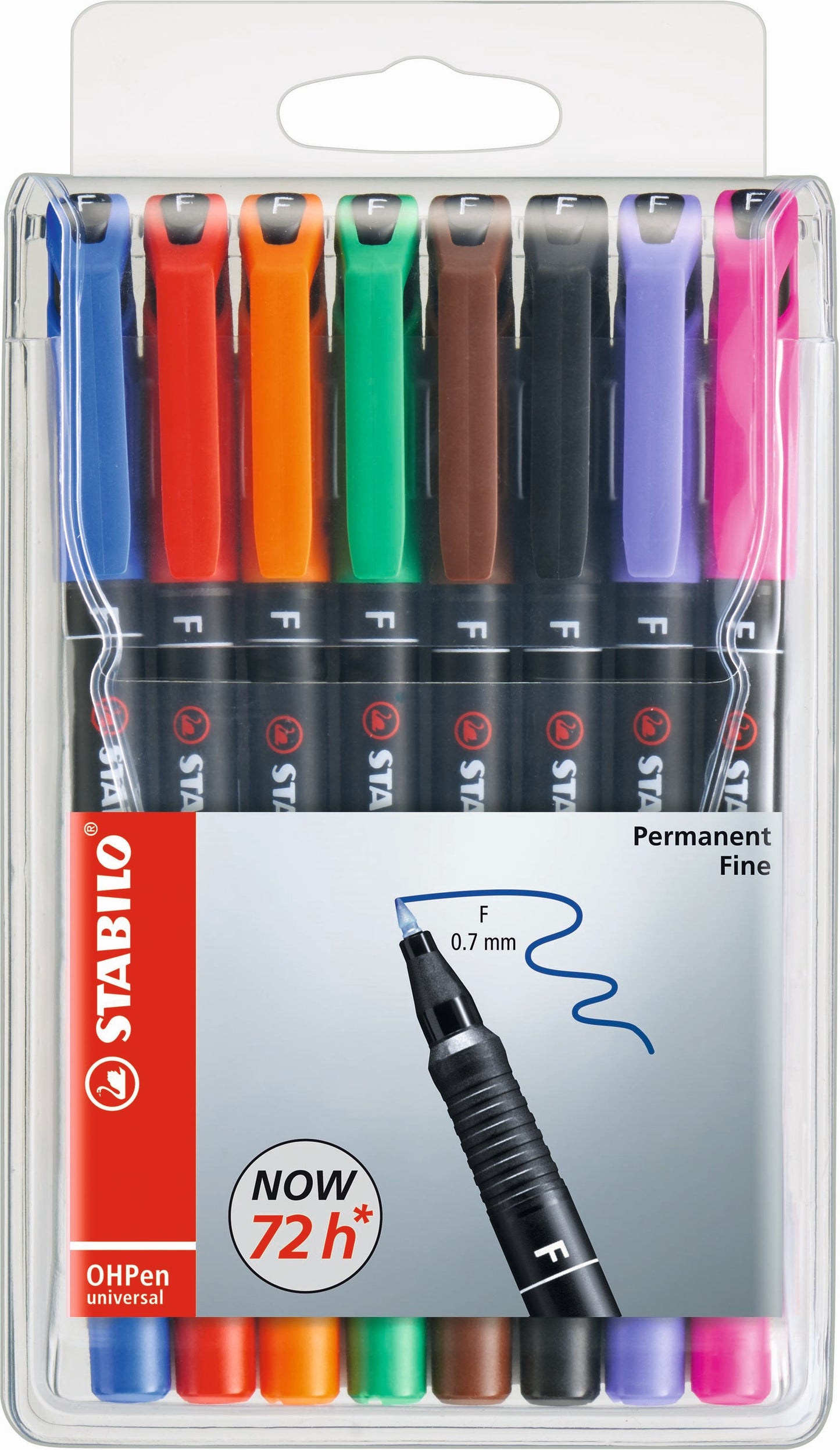 ?STABILO OHPen Permanent Fine Assorted Wallet 8's