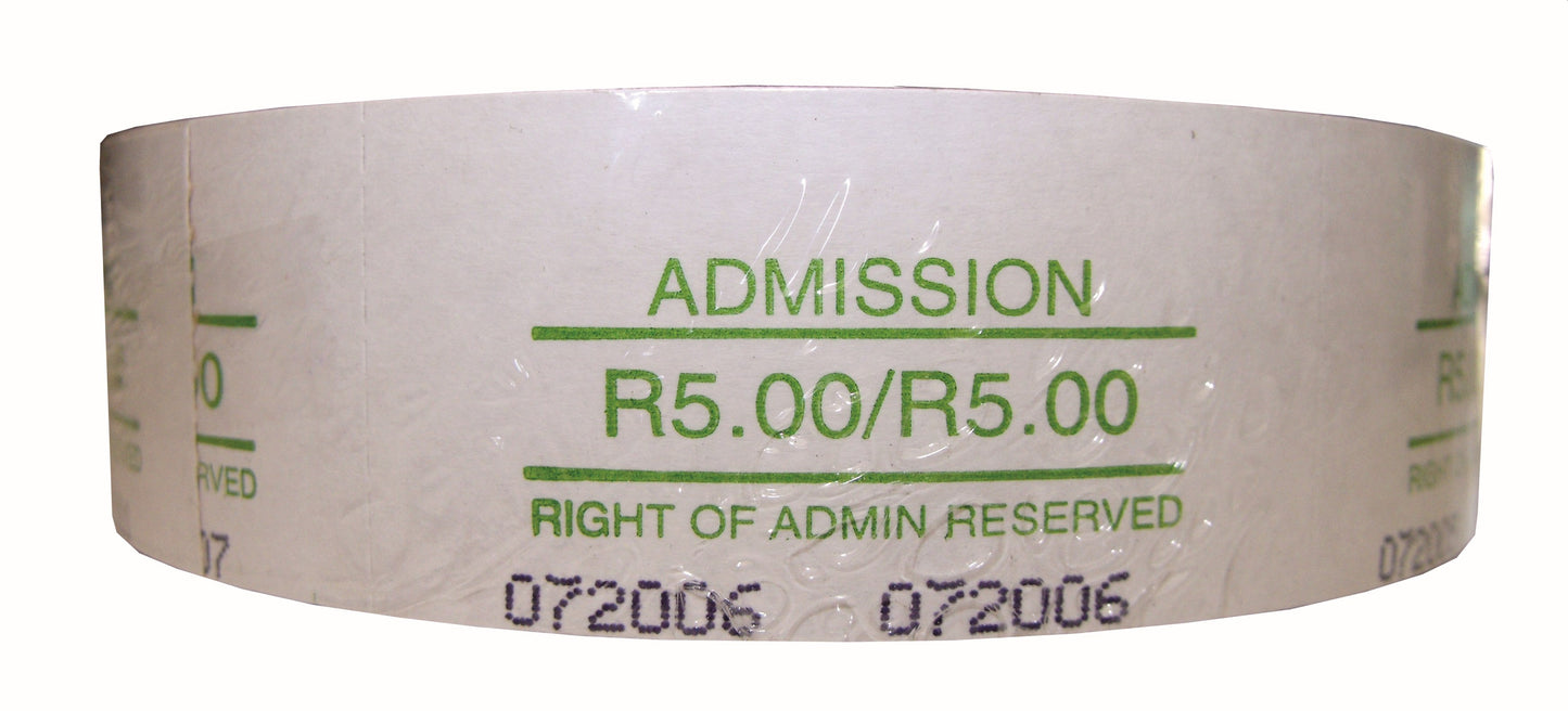 CROXLEY R5.00 Admission Tickets (Roll of 1000 Tickets)