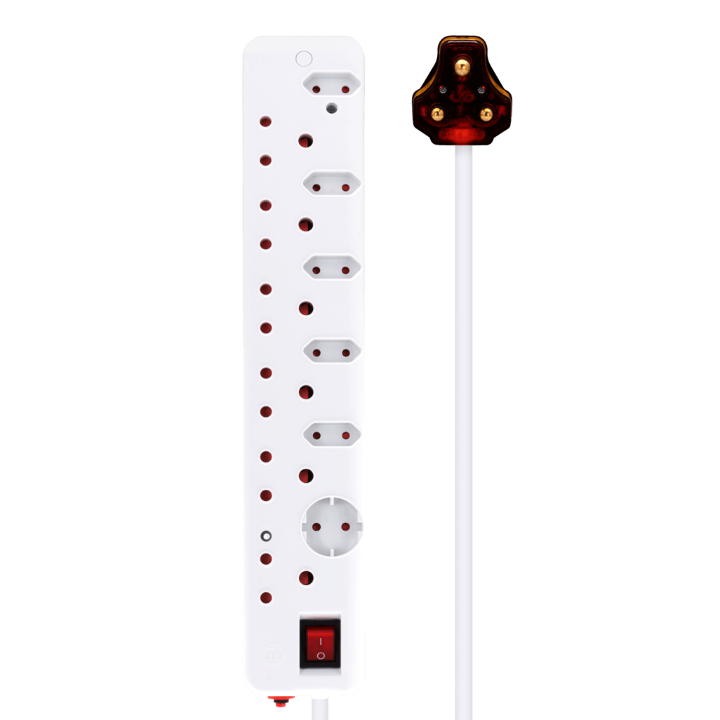 Ellies 12 Way High Surge Multiplug 0.5M with multiple sockets and switch for enhanced safety and convenience.