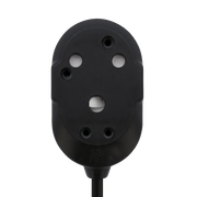 Top view of Ellies Back to Back Light Duty Extension Lead-20M, featuring a black 3-socket outlet design.