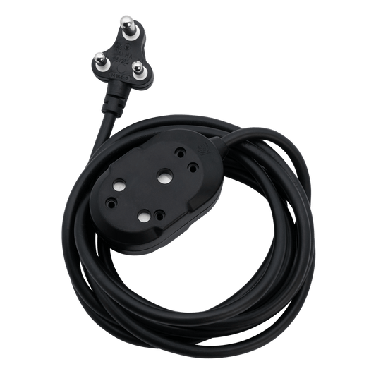 Ellies Back to Back Light Duty Extension Lead-20M with black cord and multi-socket design.
