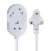 Ellies Back to Back Light Duty Extension Lead-20M with a white finish and multiple sockets for versatile electrical use.