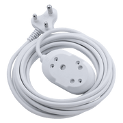 Ellies Back to Back Light Duty Extension Lead-20M with three sockets and a white cable.
