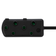 Ellies side by side heavy duty extension lead with multiple sockets, 20 meters long, suitable for high power usage.