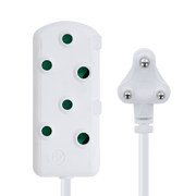 Ellies Side by Side Light Duty Extension Lead-5M with multiple sockets and plug, designed for safe electrical use.