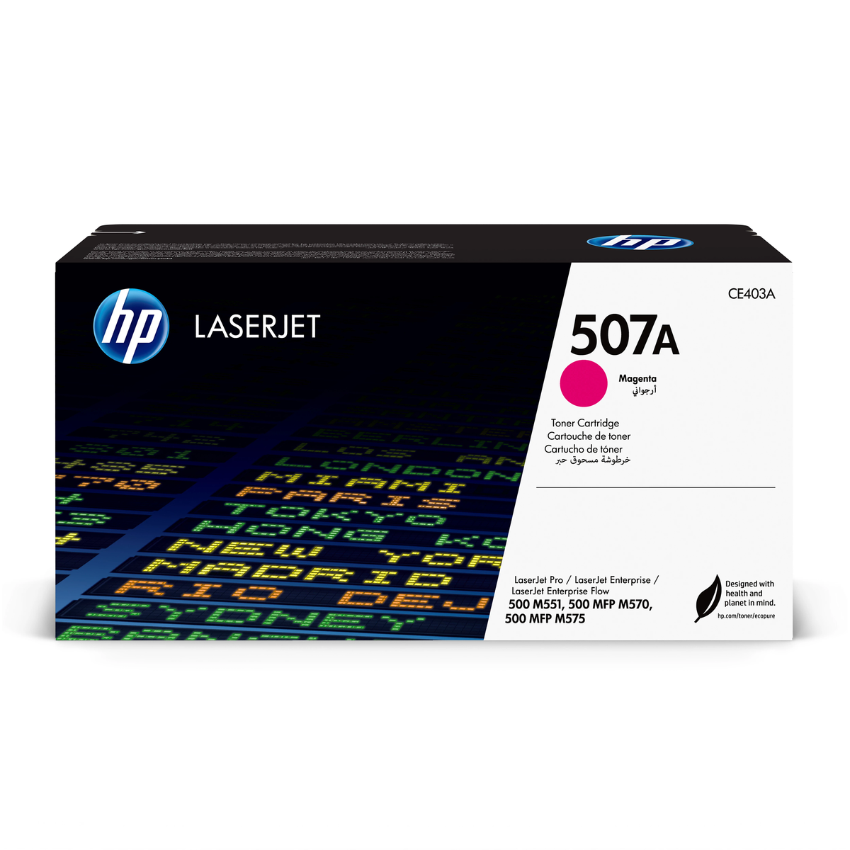HP 507a Original Magenta Laserjet Toner Cartridge For HP Color Laserjet Mfp M570:m551:m575