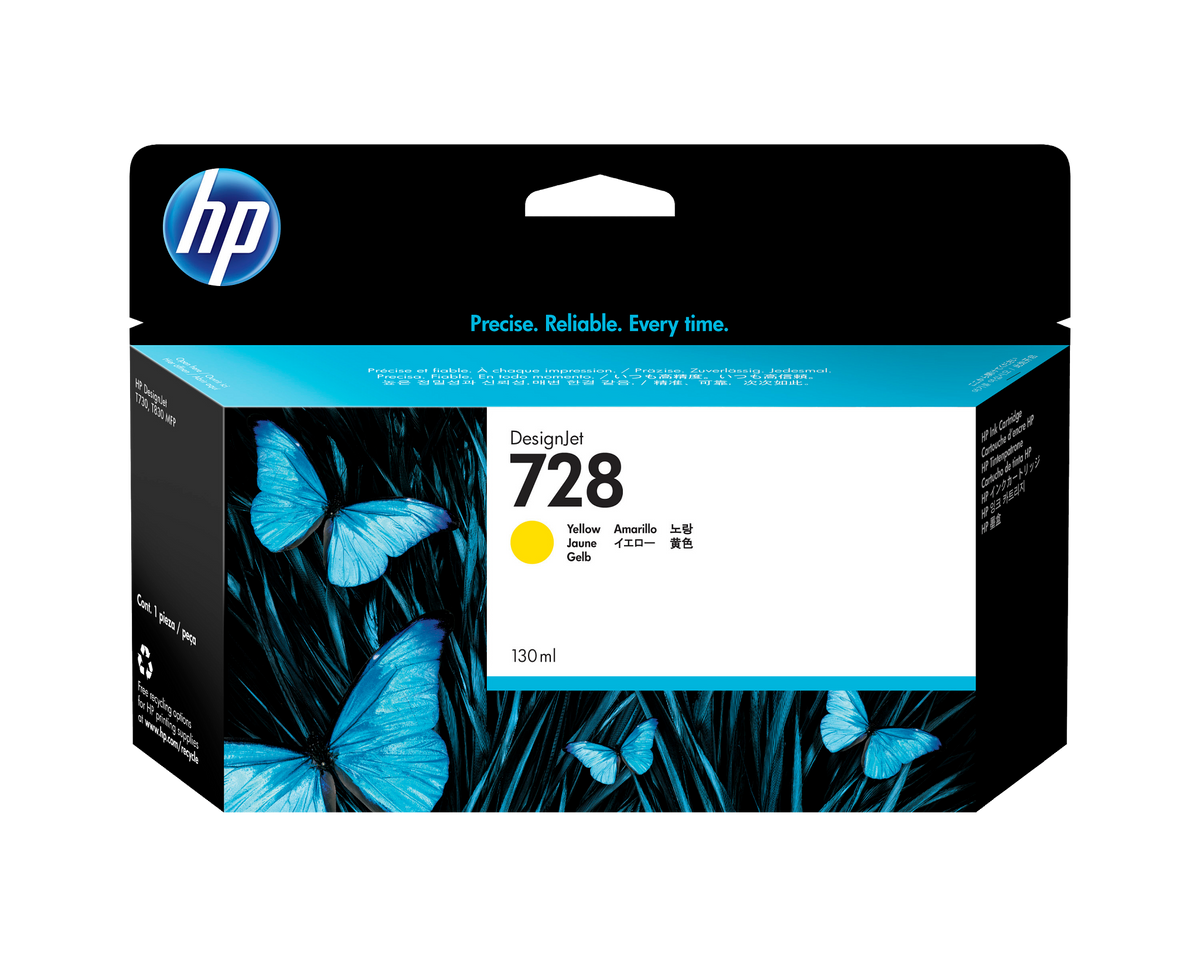 HP 728 130mlyellow Ink Cartridge For T7 830