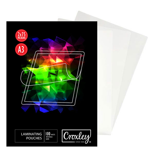 CROXLEY A3 Laminating Pouches 100 Sheets