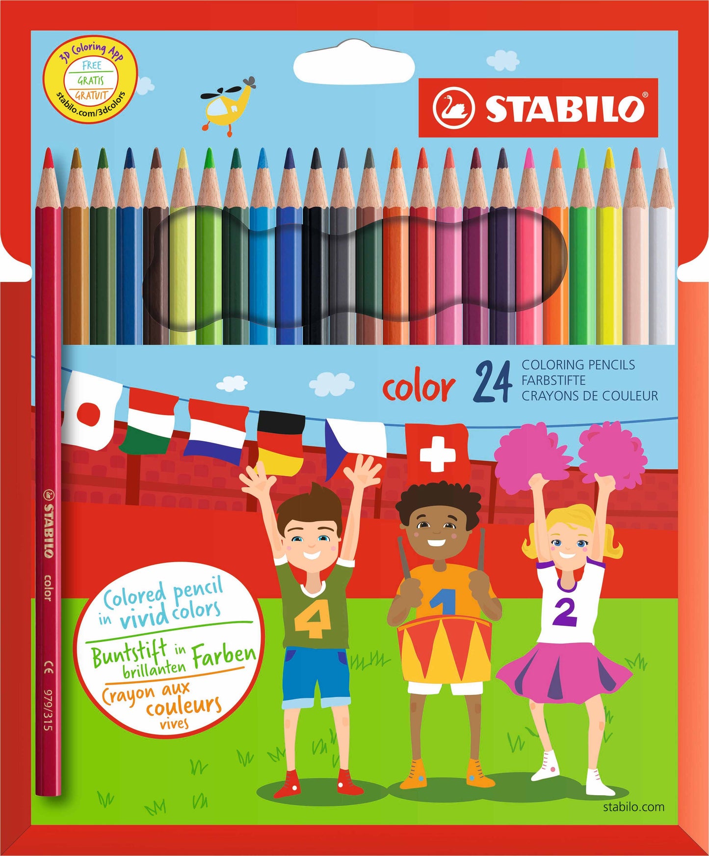 STABILO Color Colour Pencil Assorted Box 24's