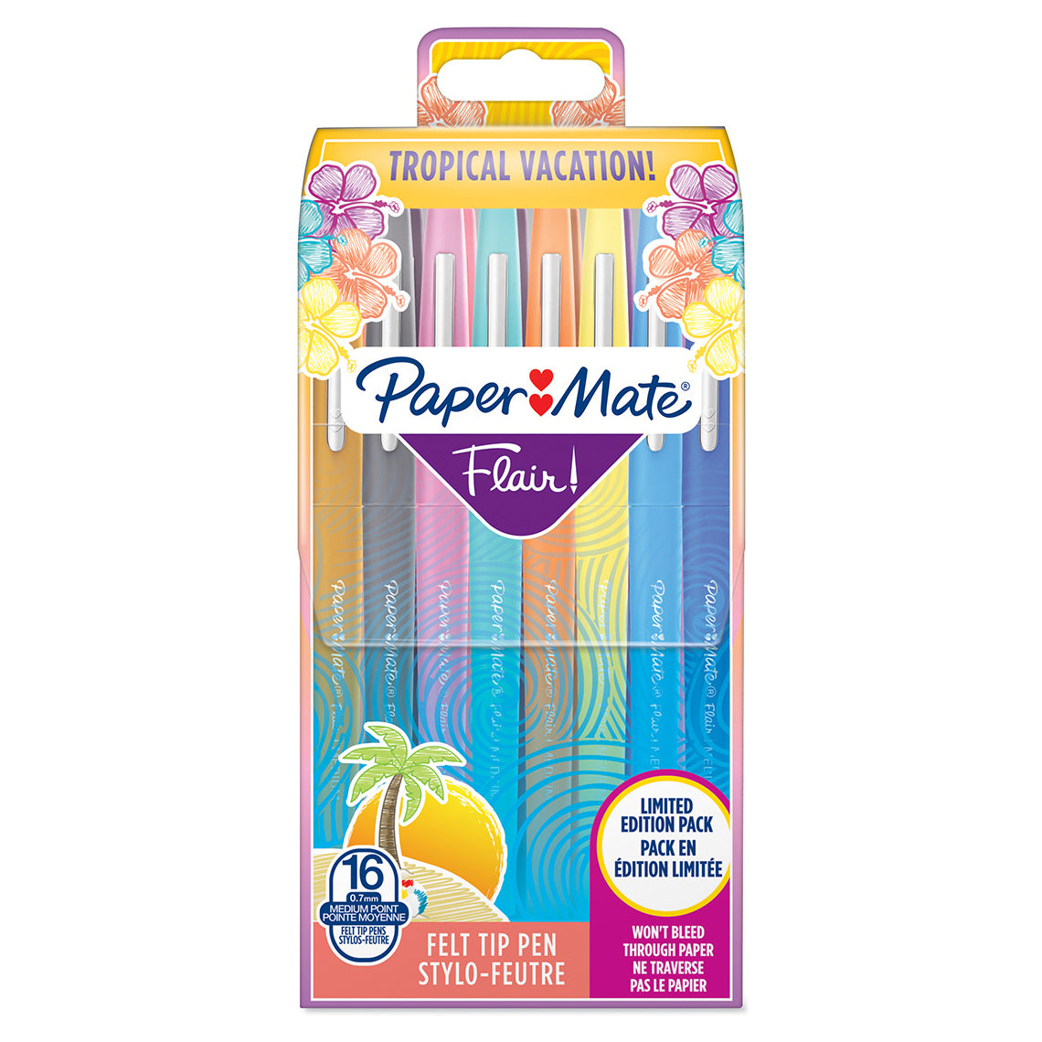 PAPER MATE Flair Tropical Medium 0.7mm 16's