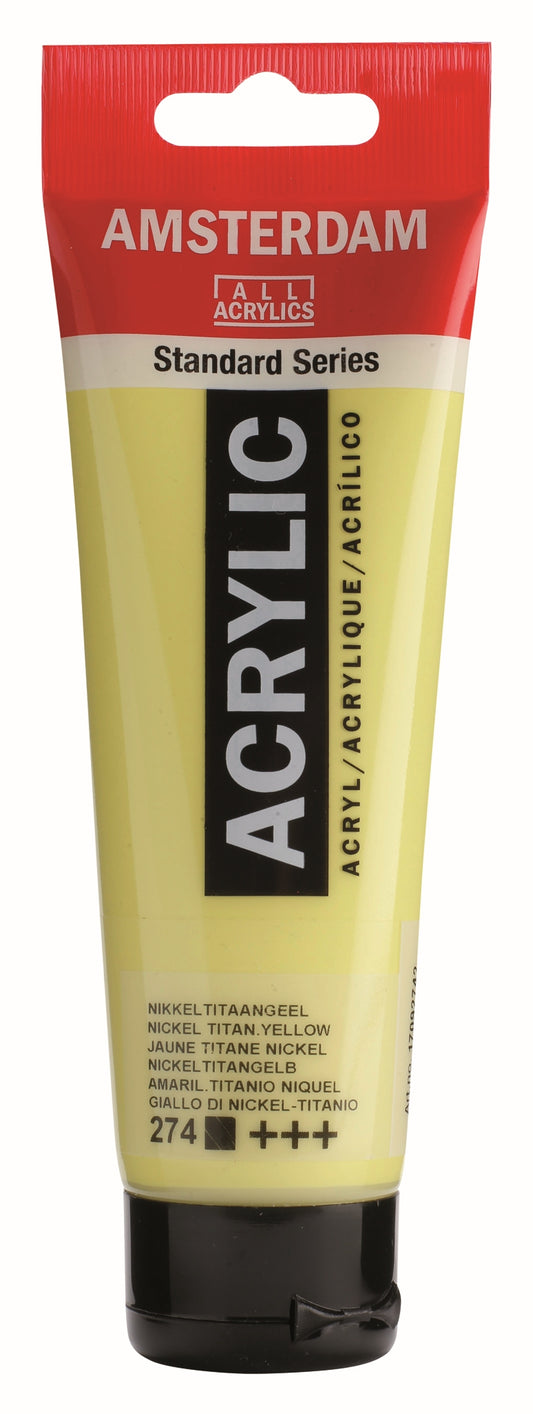 ROYAL TALENS AMSTERDAM Acrylic Colour - 120ml Tube (Nickel Titanium Yellow)
