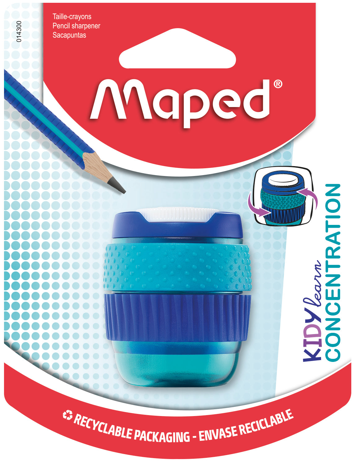 MAPED KidyLearn Focus 1 Hole Sharpener Canister