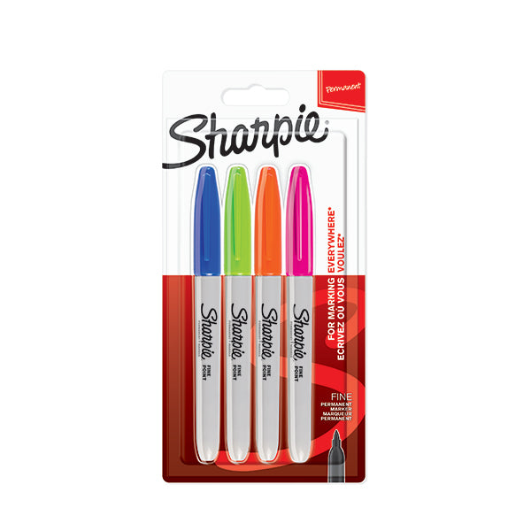 SHARPIE Fine Permanent Marker: Assorted Fun Card 4's