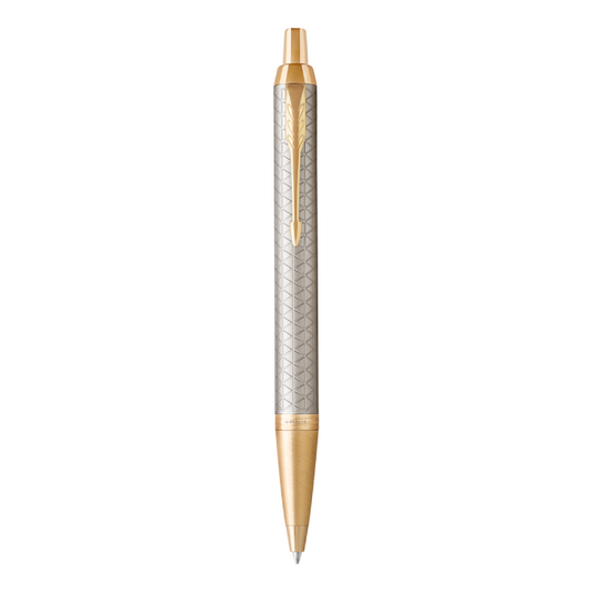PARKER IM Premium Ballpoint Pen - Warm Grey Gold Trim