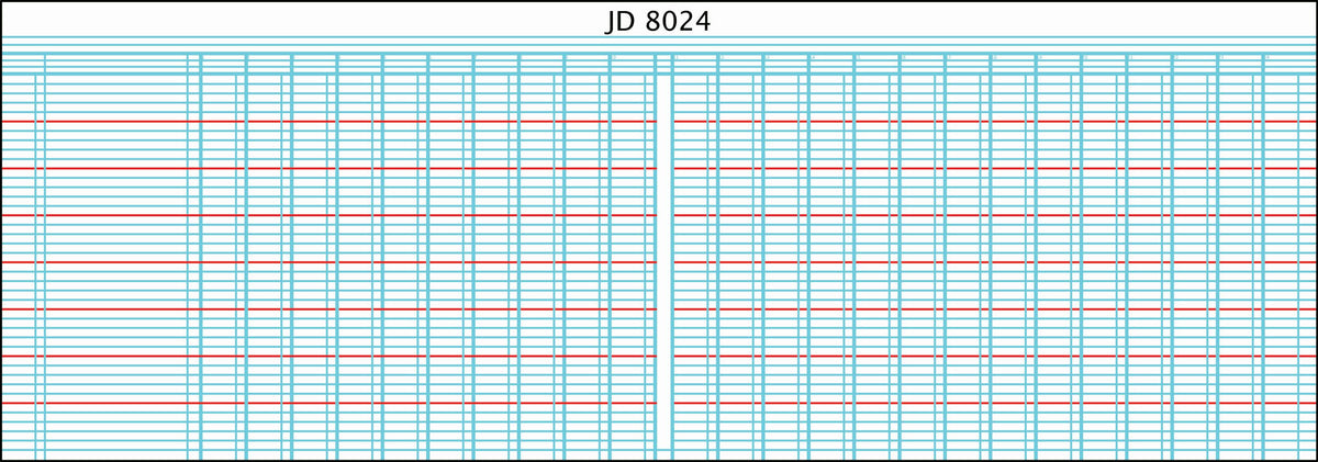 CROXLEY JD8024 Analysis Series 8 Full Bound 24 Column on 2 Page Cash Each