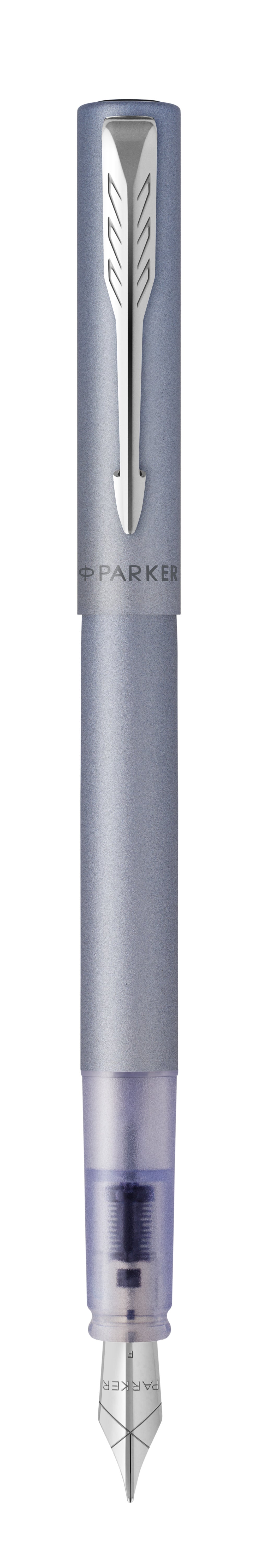 PARKER Vector XL Fountain Pen - Silver Blue Chrome Trim