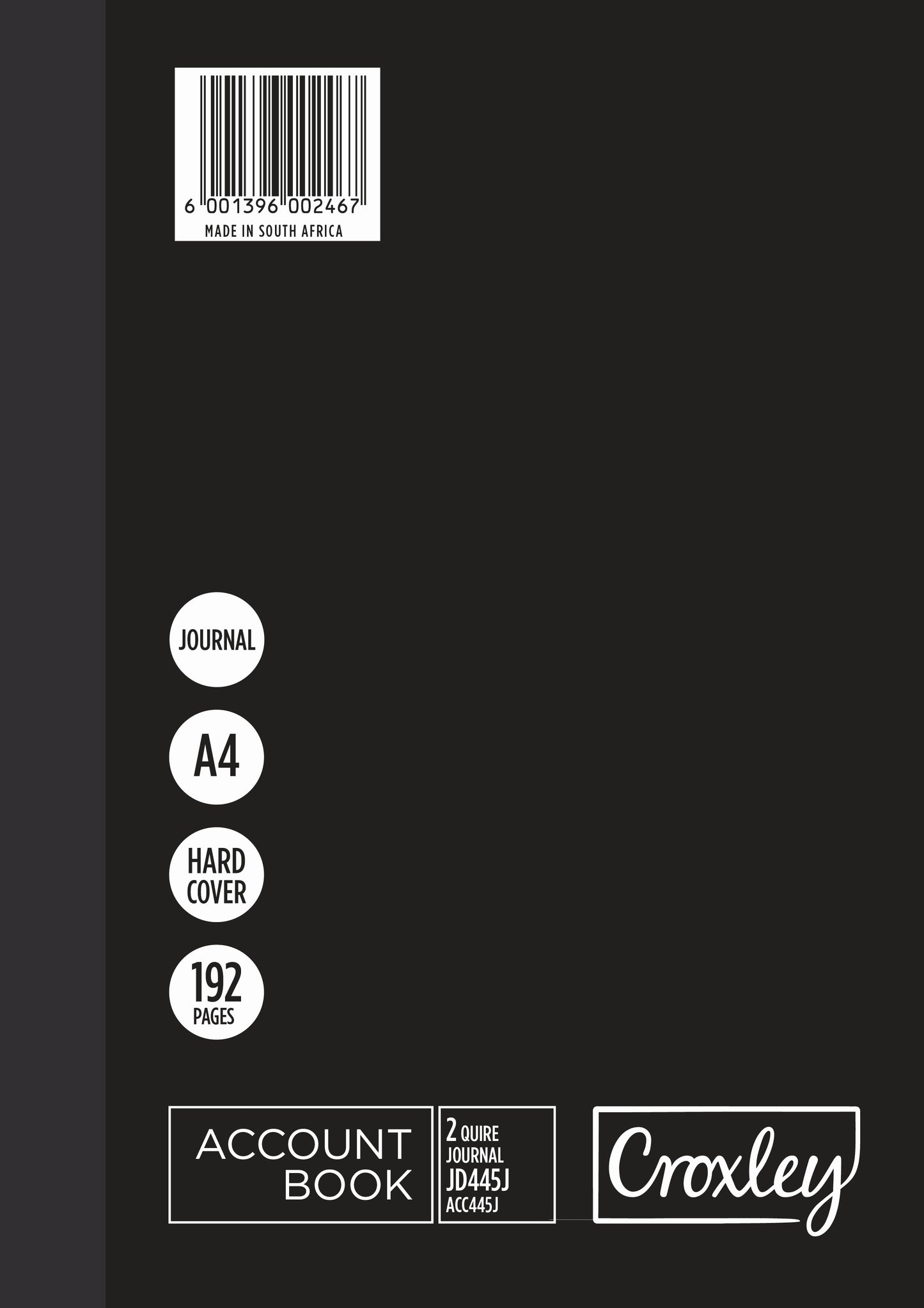 CROXLEY JD445 Account Book A4 Quarter Bound 192 Page Journal Pack of 5