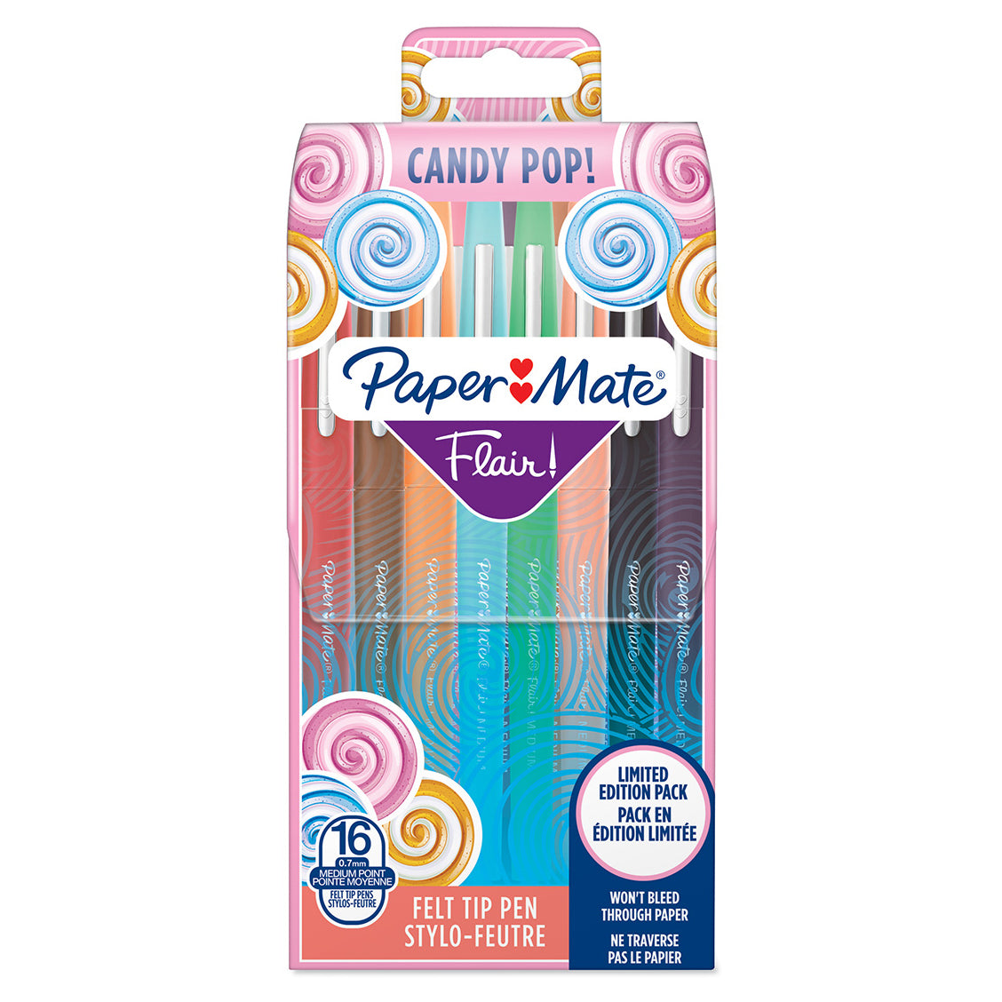 PAPER MATE Flair Candy Pop Medium 0.7mm 16's