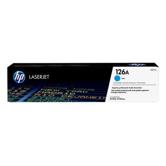 HP 126A Cyan Original LaserJet Toner Cartridge 1 000 pgs