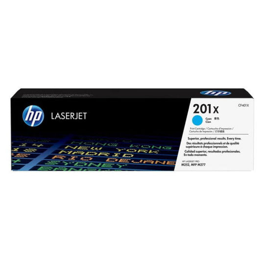 HP 201X High Yield Cyan Original LaserJet Toner Cartridge 2 300 pgs