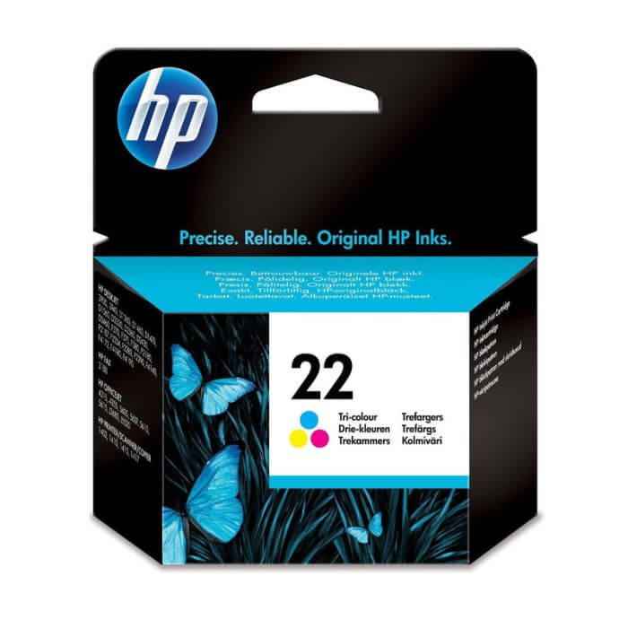 HP 22 Tri-color Original Ink Cartridge ~165 pgs