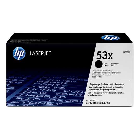 HP 53X High Yield Black Original LaserJet Toner Cartridge 7 000 pgs