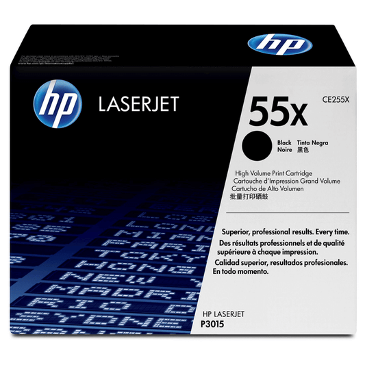 HP 55X High Yield Black Original LaserJet Toner Cartridge 12 500 pgs