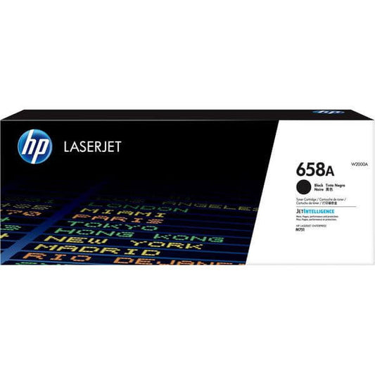 HP 658A Black LaserJet Toner Cartridge,7,000 pages
