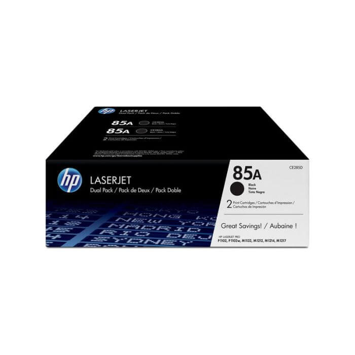 HP 85A 2-pack Black Original LaserJet Toner Cartridges
