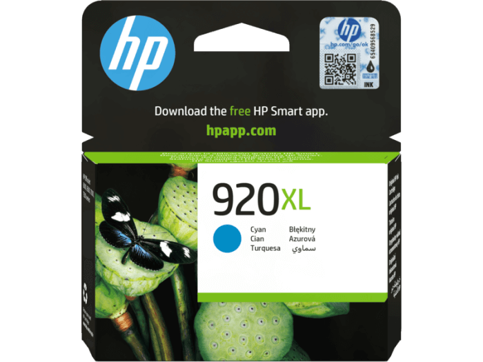HP 920XL High Yield Cyan Original Ink Cartridge ~700 pgs