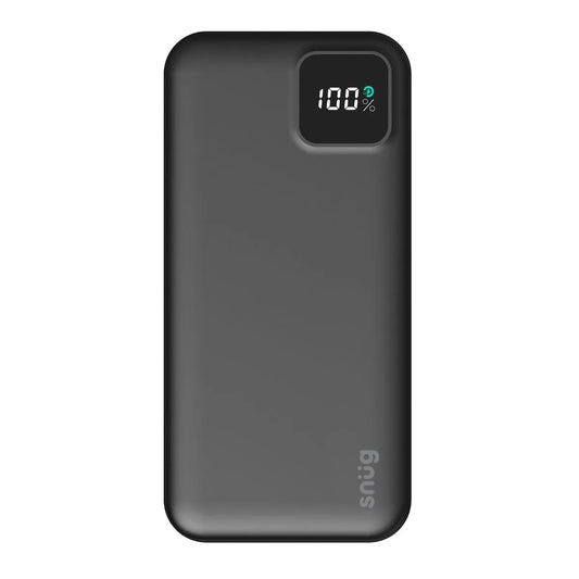 SNUG 10000MAH SQR DIG PD POWERBANK-BLACK
