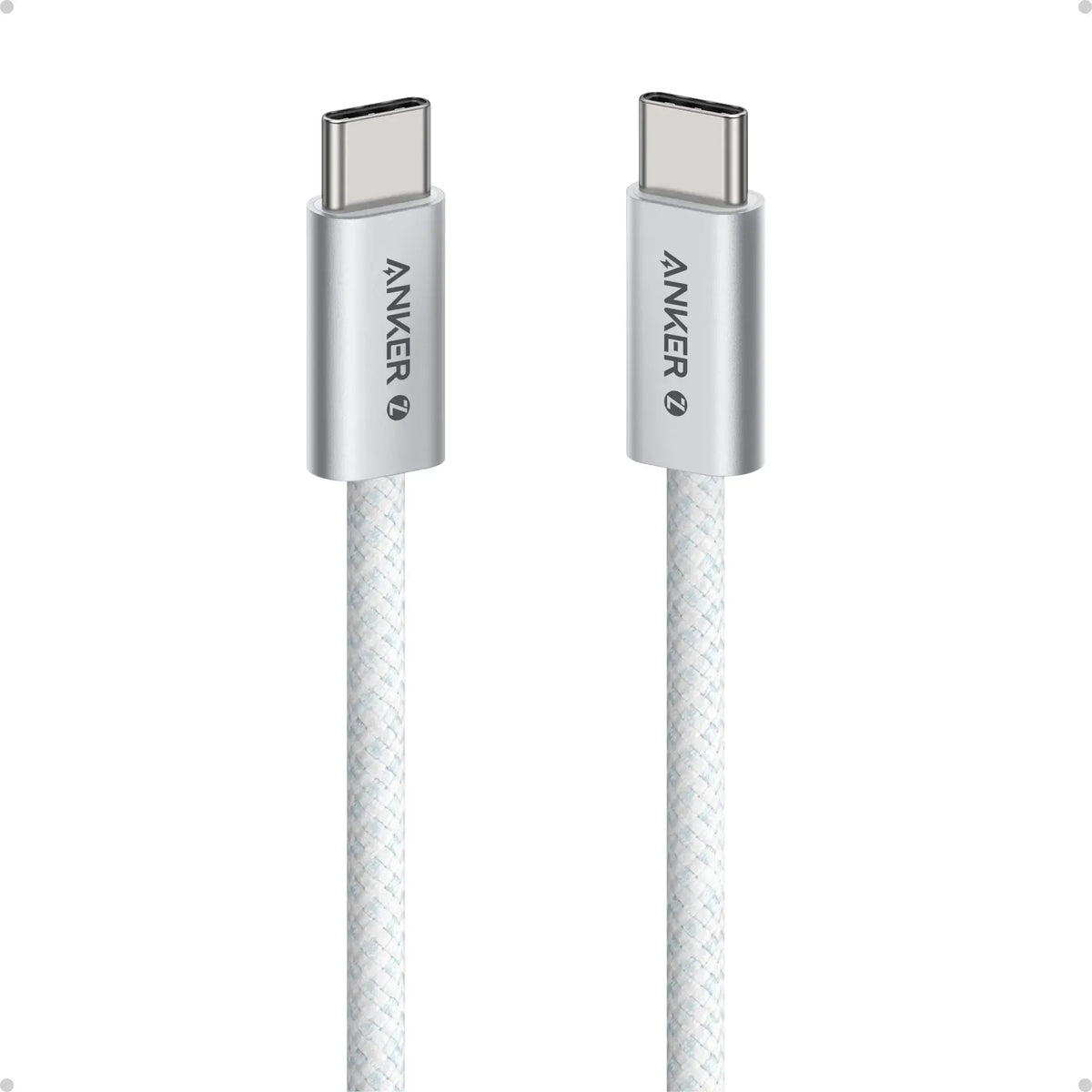 ANKER TYPE C TO TYPE C BRAIDED CABLE 240W 1M WHITE
