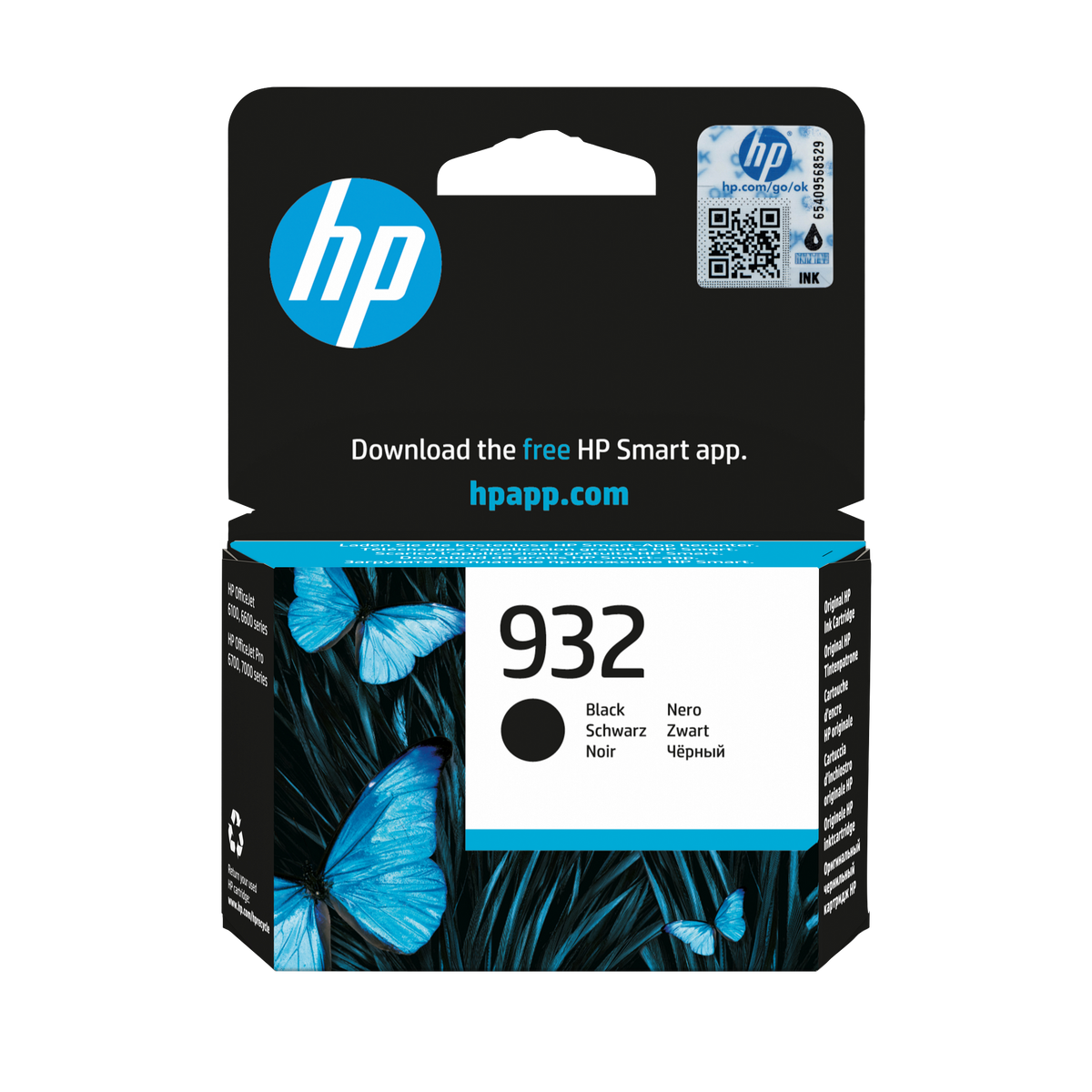 HP 932 Original Black  Ink Cartridge For HP Officejet 6100: 6600 series: HP Officejet Pro 6700: 7000: 7000: 7000 Series