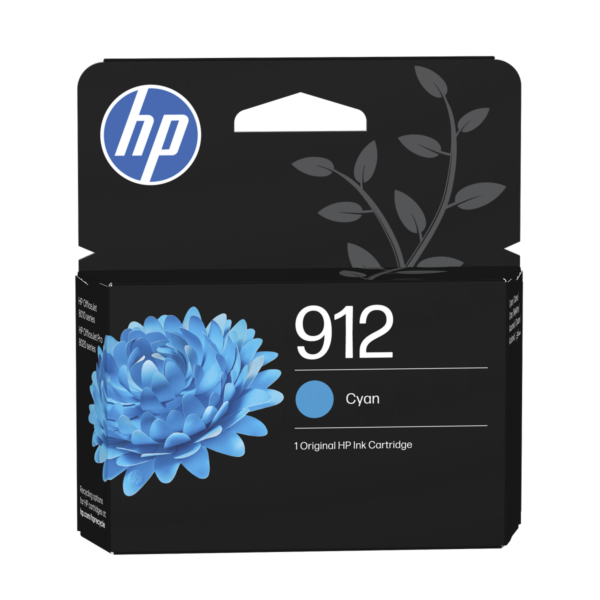 HP  912 Original Cyan Ink Cartridge  For HP Officejet 8010:8010e series: HP Officejet Pro 8020:8020e series